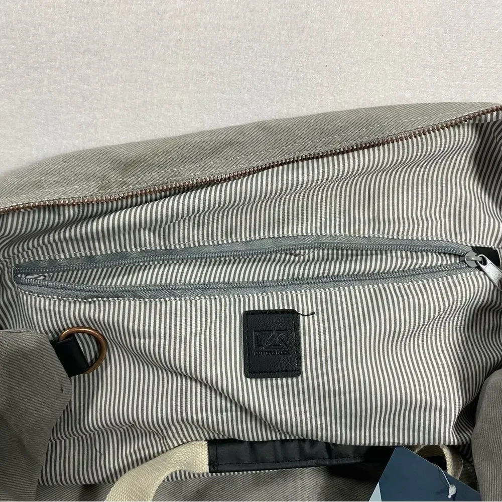 Cutter Buck Weekender Duffle Canvas Leather Trim Travel Bag “Country Companies”